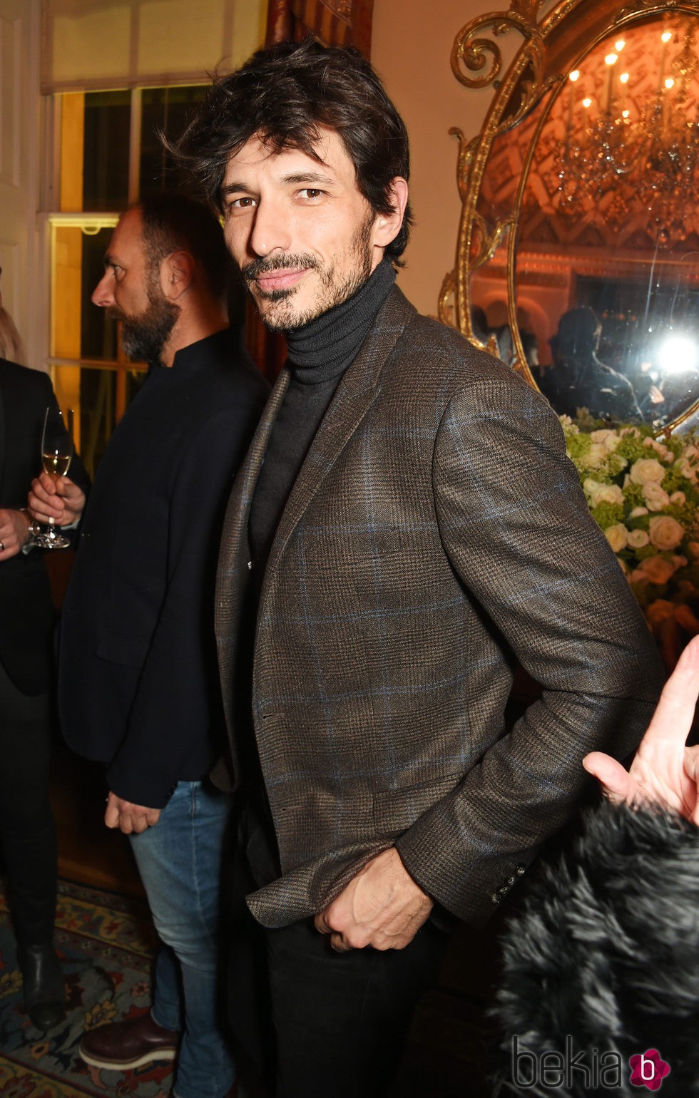 Andrés Velencoso en una fiesta de la London Collections Men en Londres