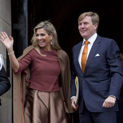 Los Reyes Guillermo Alejandro y Máxima de Holanda reciben a los miembros de la Comisión Europea en el Palacio Real de Ámsterdam