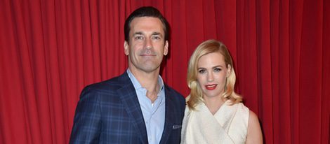 Jon Hamm y January Jones en los Premios AFI 2016