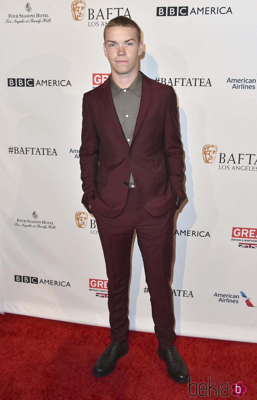 Will Poulter en la fiesta de los nominados a los BAFTA 2016 en Los Angeles