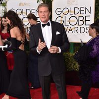 David Hasselhoff en la alfombra roja de los Globos de Oro 2016