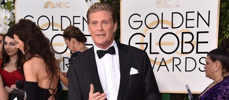 David Hasselhoff en la alfombra roja de los Globos de Oro 2016