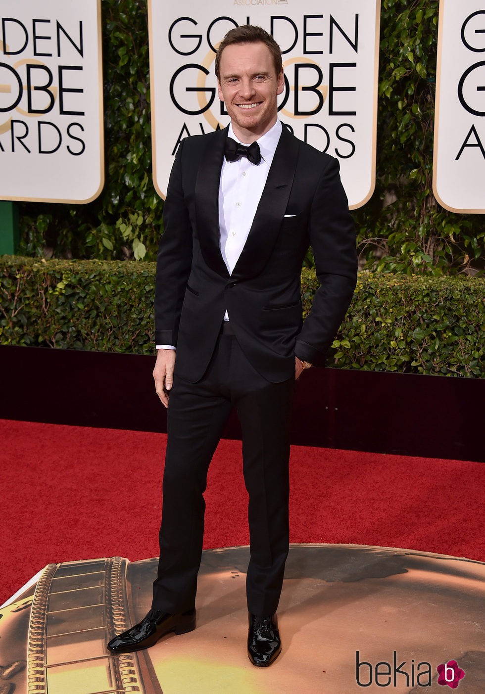 Michael Fassbender en la alfombra roja de los Globos de Oro 2016