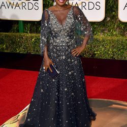 Viola Davis en la alfombra roja de los Globos de Oro 2016