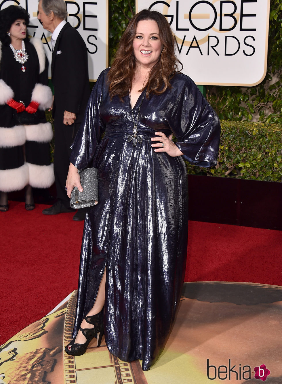 Melissa McCarthy en la alfombra roja de los Globos de Oro 2016