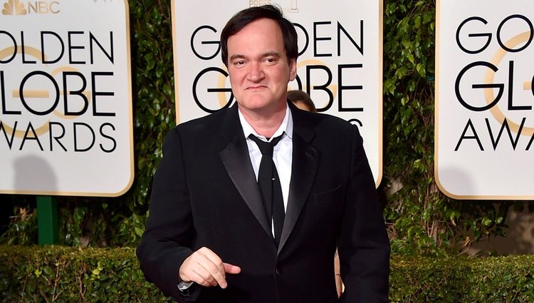 Quentin Tarantino en la alfombra roja de los Globos de Oro 2016