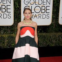 Olivia Palermo en la alfombra roja de los Globos de Oro 2016