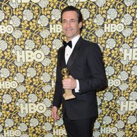 Jon Hamm en la fiesta de HBO tras la entrega de los Globos de Oro 2016