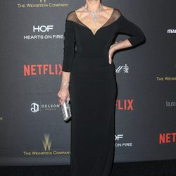 Helen Mirren en la fiesta de Netflix tras la entrega de los Globos de Oro 2016