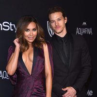 Naya Rivera y Ryan Dorsey en la fiesta de InStyle tras la entrega de los Globos de Oro 2016