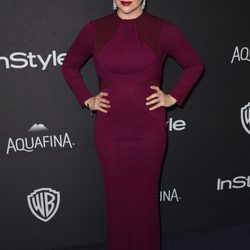 Alyssa Milano en la fiesta de InStyle tras la entrega de los Globos de Oro 2016