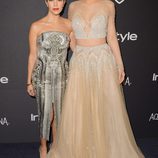 Kourtney Kardashian y Kylie Jenner en la fiesta de InStyle tras la entrega de los Globos de Oro 2016