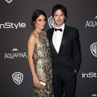 Ian Somerhalder y Nikki Reed en la fiesta de InStyle tras la entrega de los Globos de Oro 2016