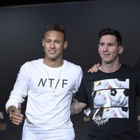 Neymar, Leo Messi y Cristiano Ronaldo en el Balón de Oro 2015