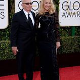 Rupert Murdoch y Jerry Hall en los Globos de Oro 2016