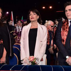 Estefanía de Mónaco junto a sus hijos Pauline y Louis Ducruet en el 40 aniversario del Festival de Circo de Monte Carlo