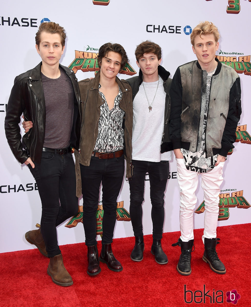 The Vamps en el estreno de 'Kung Fu Panda 3'