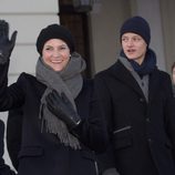 Mette-Marit de Noruega y Marius Borg en las celebraciones por el 25 aniversario del reinado de Harald de Noruega