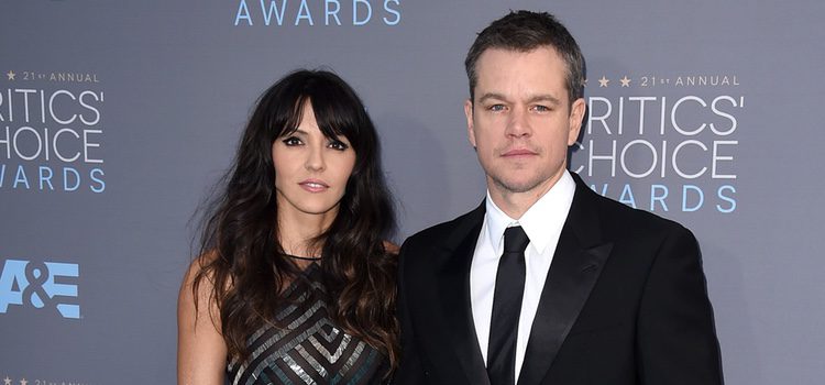 Matt Damon y Luciana Barroso en los Critics' Choice Awards 2016