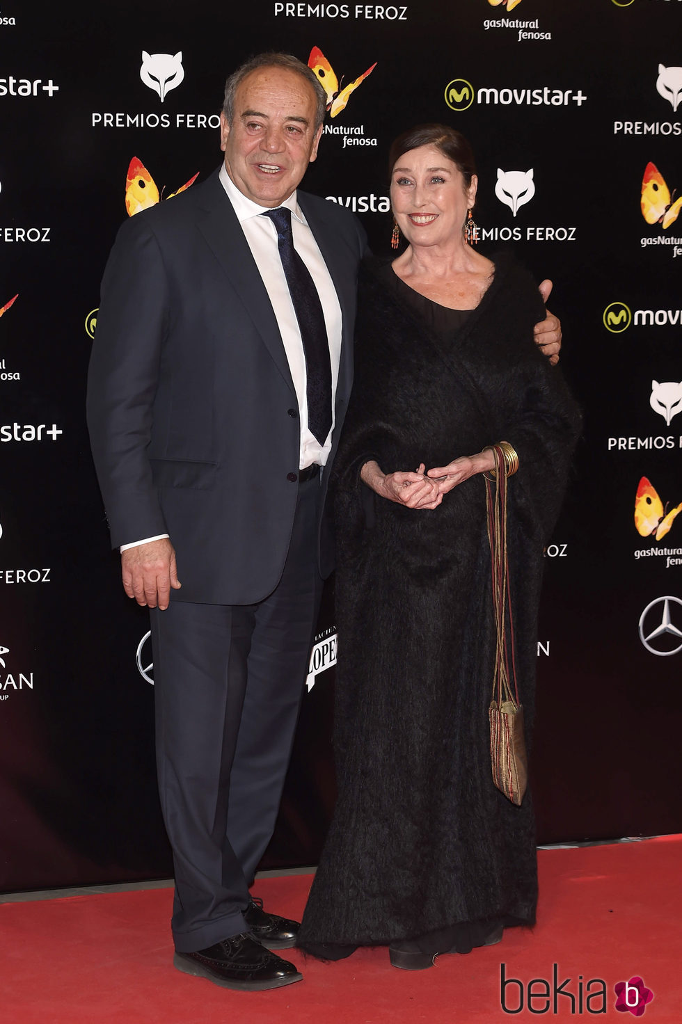 Tito Valverde y Verónica Forqué en los Premios Feroz 2016