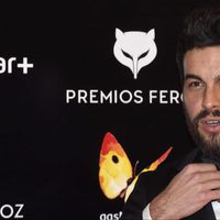 Mario Casas se arregla la pajarita en los Premios Feroz 2016