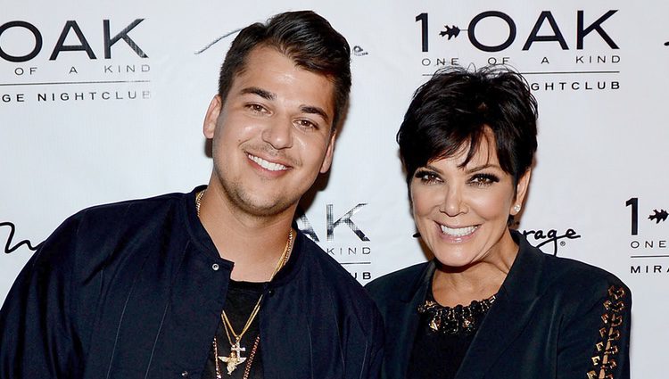 Kris Jenner y Rob Kardashian celebrando su 26 cumpleaños