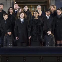 La familia de René Angelil en su funeral