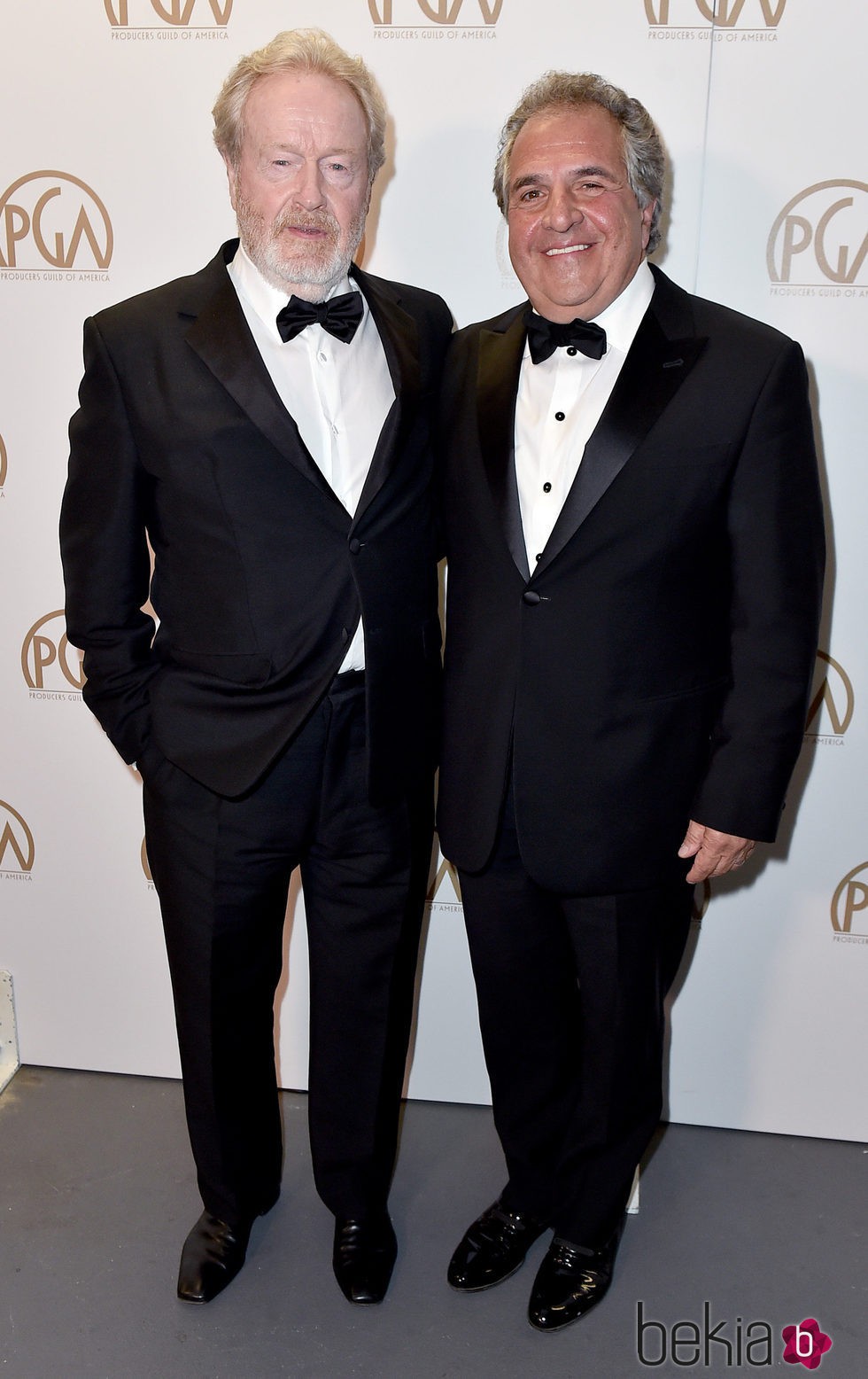 Ridley Scott y Jim Gonopulos en los Producers Guild Awards 2016