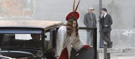 Blanca Suárez grabando 'Lo que escondían sus ojos' en Madrid