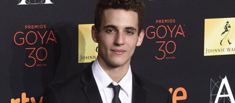 Miguel Herrán en la cena de los nominados a los Premios Goya 2016