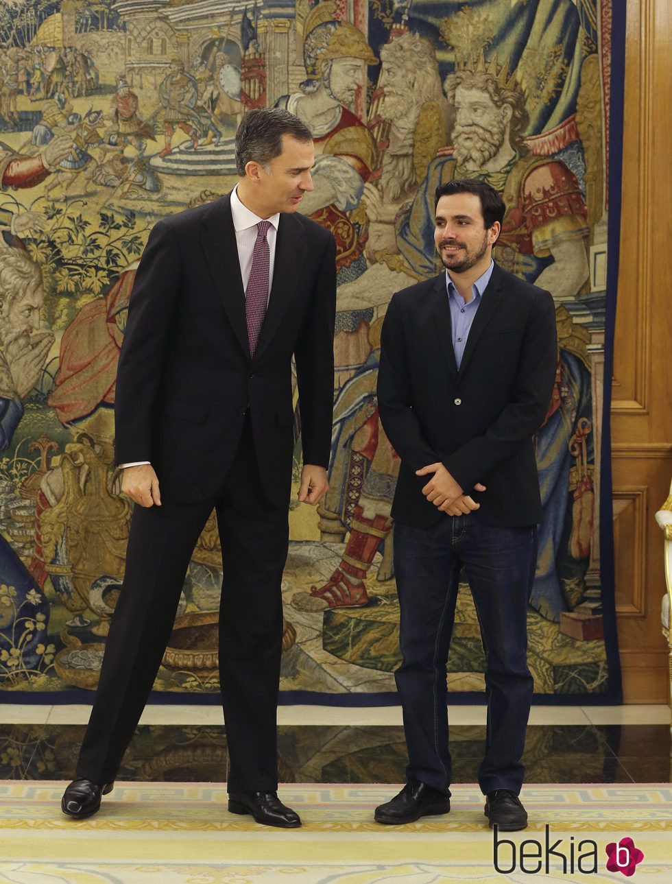 El Rey Felipe y Alberto Garzón en La Zarzuela