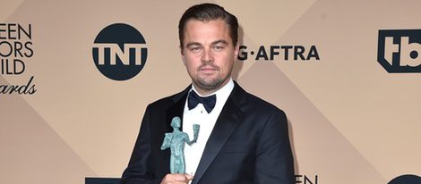 Leonardo DiCaprio con su Premio del Sindicato de Actores 2016