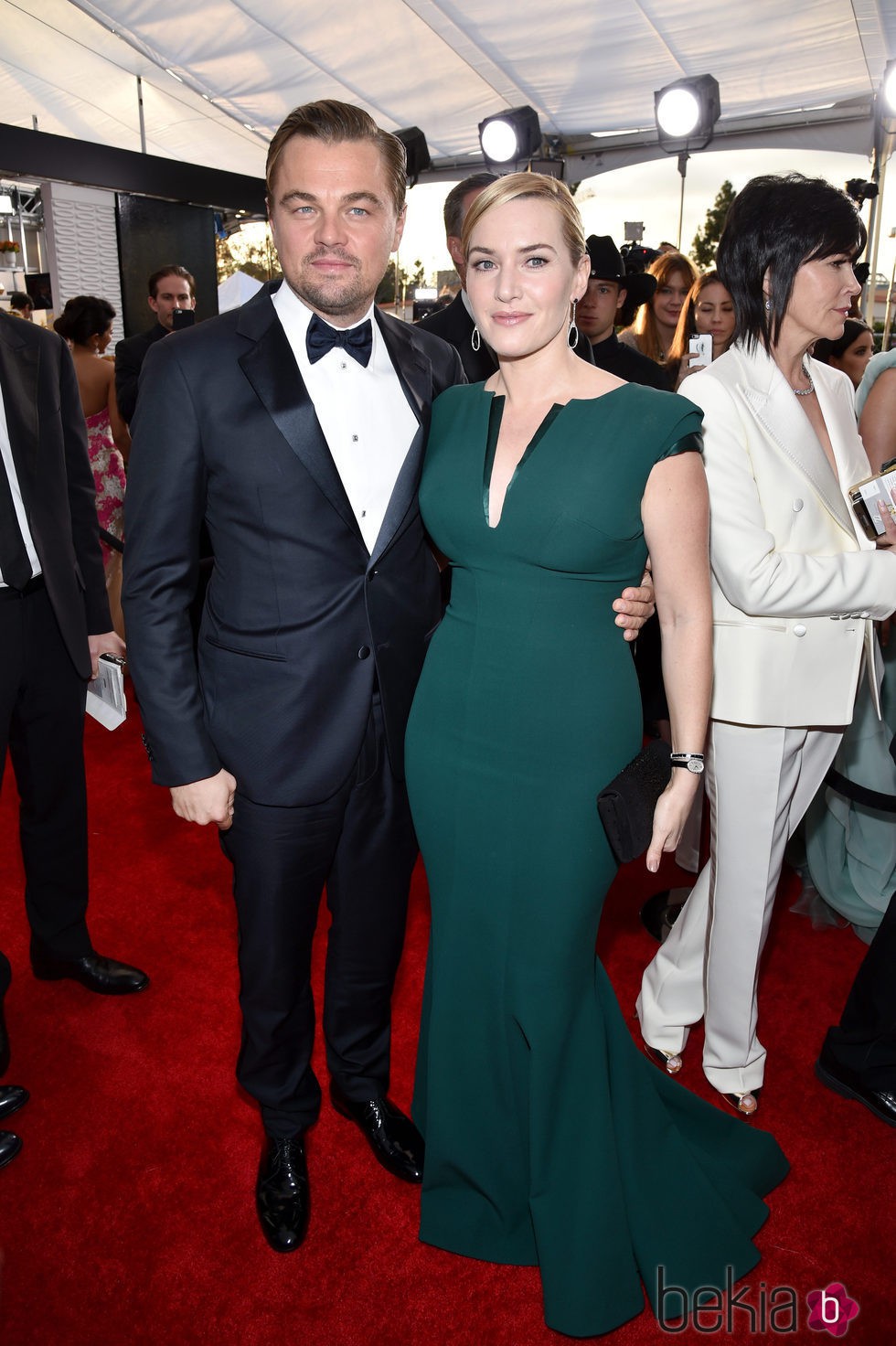 Leonardo DiCaprio y Kate Winslet en la alfombra roja de los SAG 2016