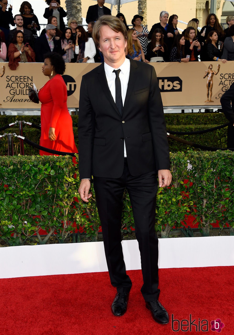 Tom Hooper en la alfombra roja de los SAG 2016