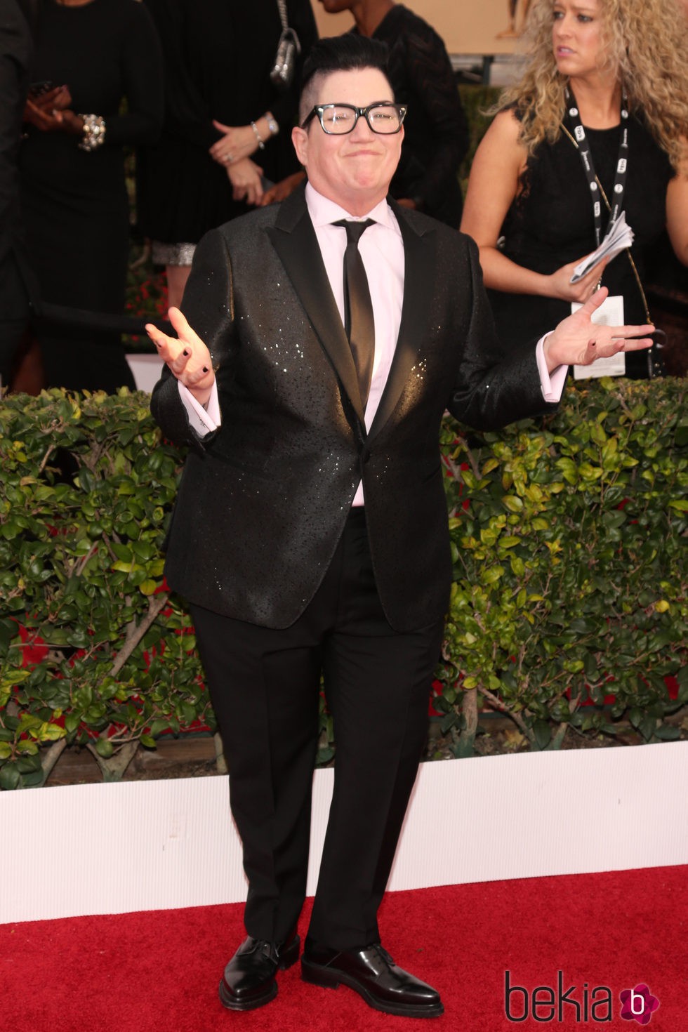 Lea DeLaria en la alfombra roja de los SAG 2016