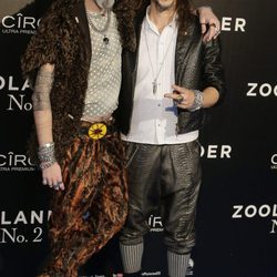 Óscar Jaenada y Etxebarria en la premiere en Madrid de 'Zoolander 2'