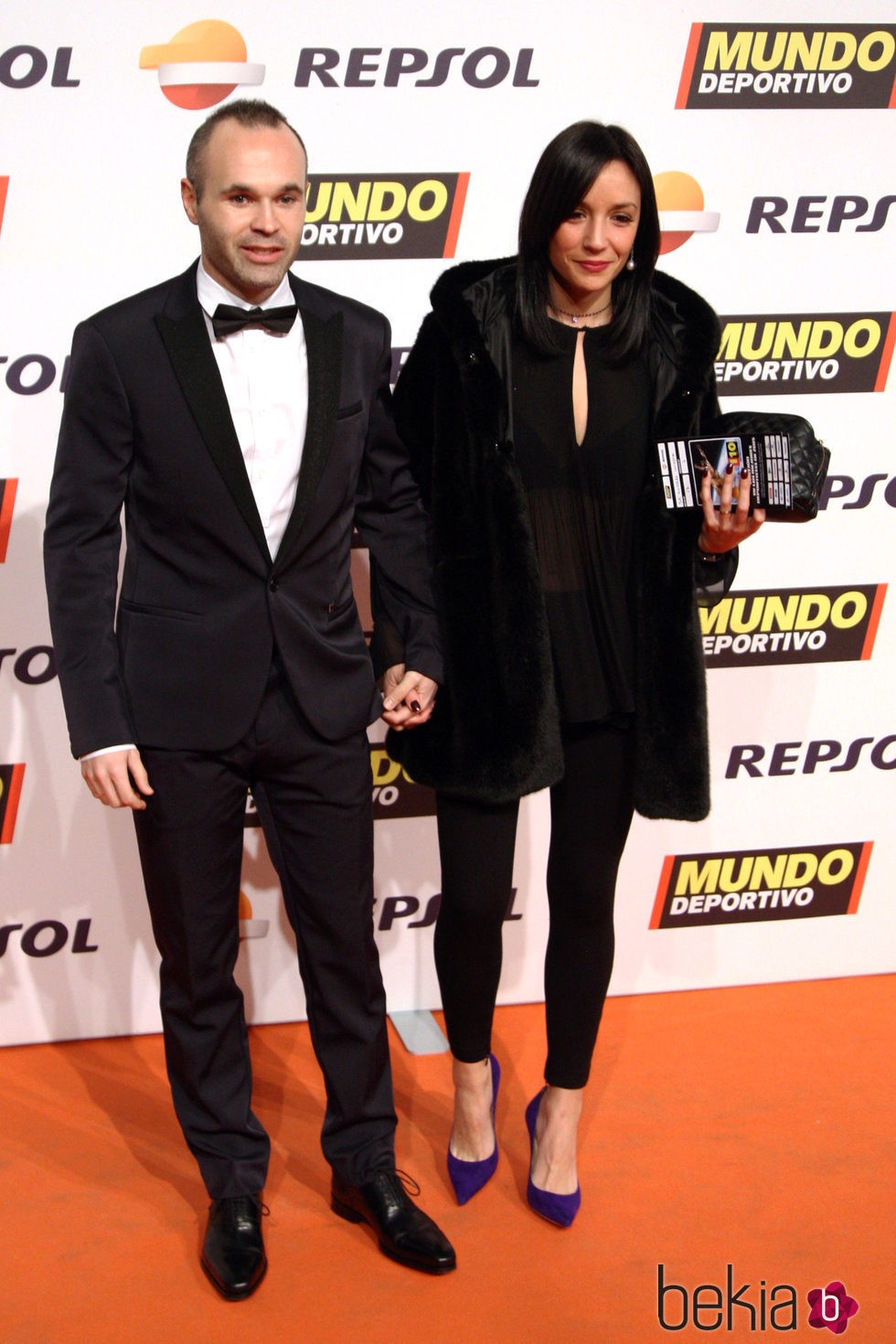 Andrés Iniesta y Anna Ortiz en la gala de Mundo Deportivo 2016