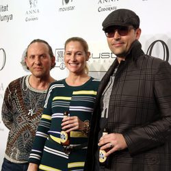 Risto Mejide junto a Custo Barcelona y Fiona Ferrer en el desfile del diseñador en Barcelona