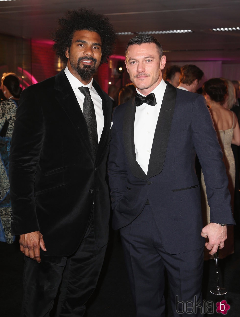 Luke Evans y David Haye en la Gala de los Prince's Trust 2016 