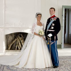 Joaquín y Marie de Dinamarca en su boda