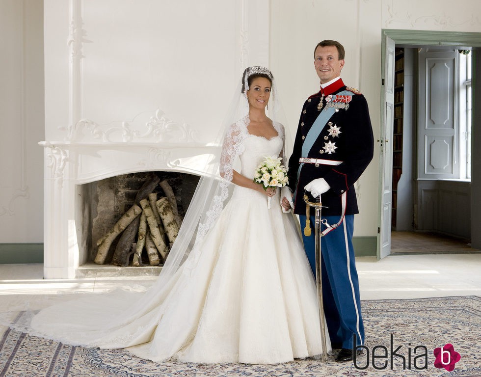 Joaquín y Marie de Dinamarca en su boda