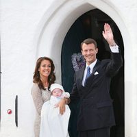 Joaquín y Marie de Dinamarca en el bautizo de su hijo Enrique