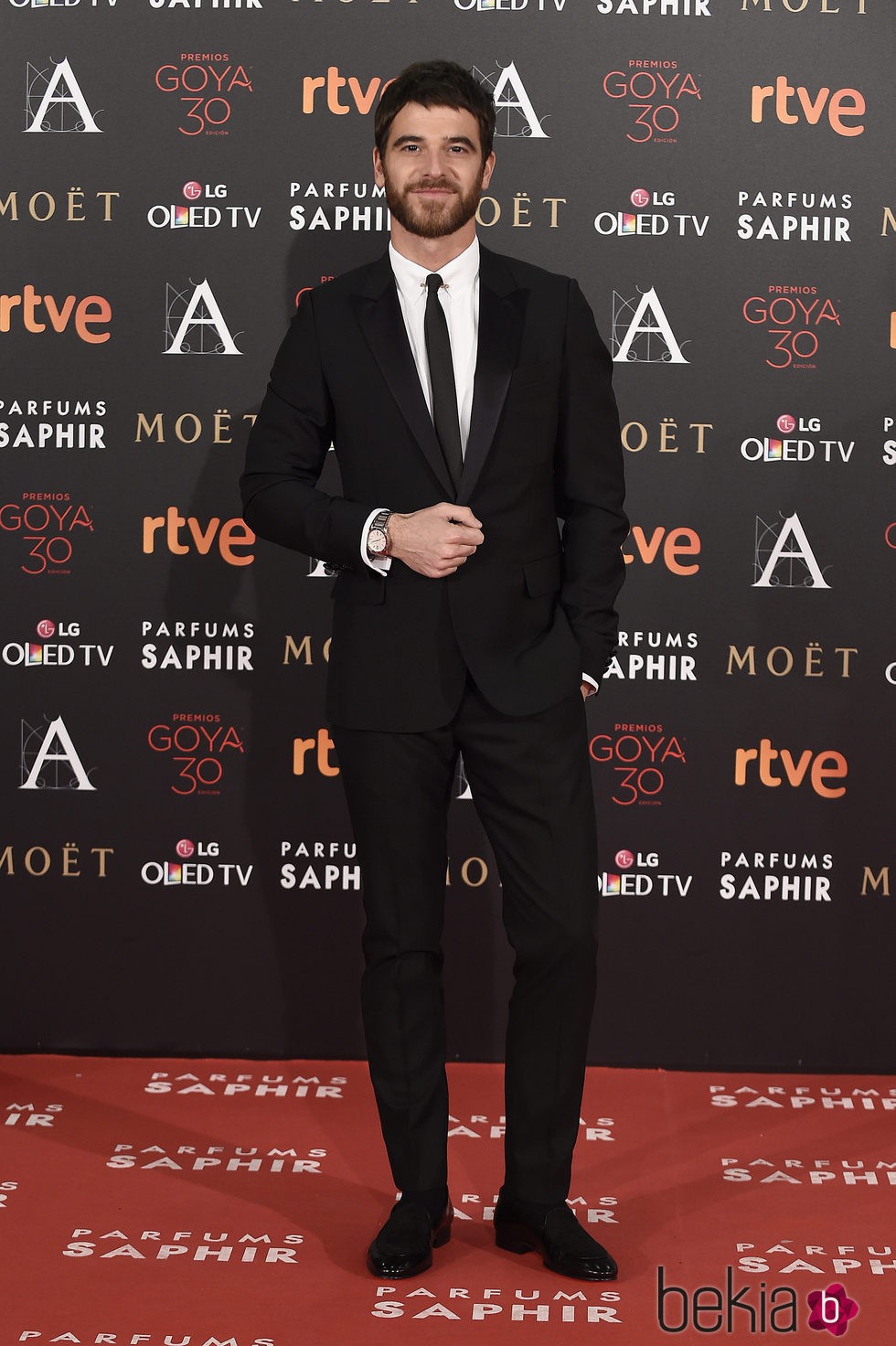 Alfonso Bassave en la alfombra roja de los Premios Goya 2016