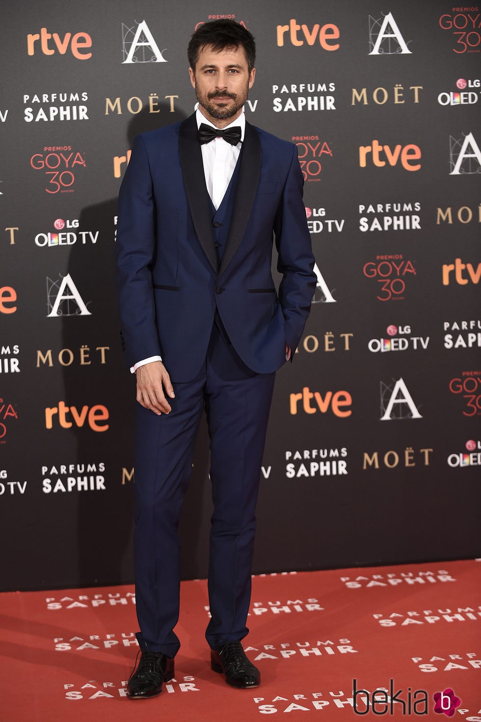 Hugo Silva en la alfombra roja de los Premios Goya 2016