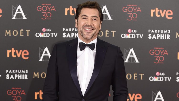 Javier Bardem en la alfombra roja de los Premios Goya 2016