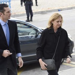 La Infanta Cristina e Iñaki Urdangarín llegan a la segunda sesión del juicio por el Caso Nóos