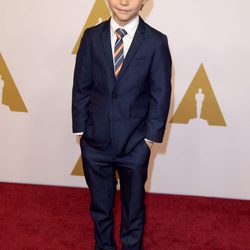 Jacob Tremblay en el almuerzo de los nominados a los Premios Oscar 2016