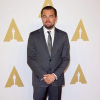 Leonardo DiCaprio en el almuerzo de los nominados a los Premios Oscar 2016