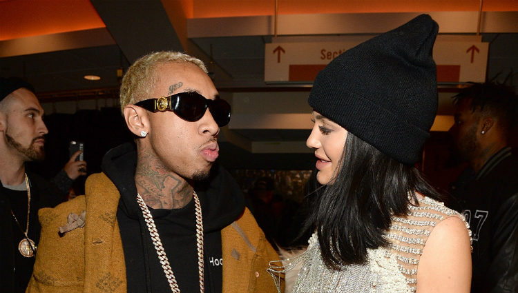 Tyga y Kylie Jenner en el desfile de Kanye West 'Yeezy Season 3'