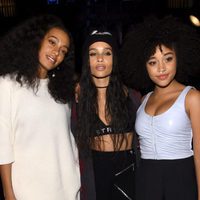 Solange Knowles, Zoë Kavitz y Amandla Stenberg en el desfile de Alexander Wang